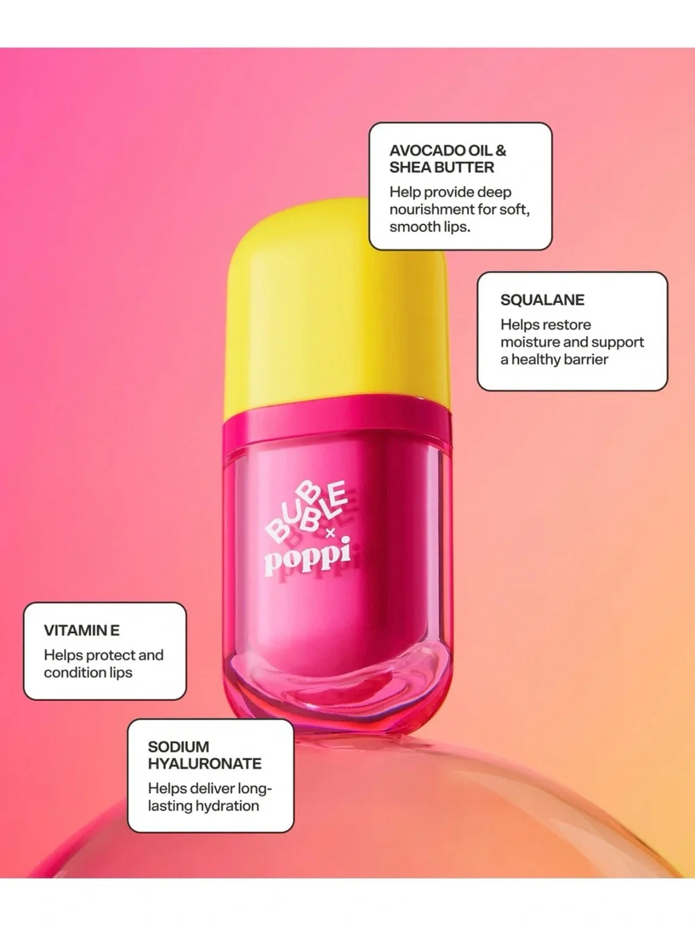 🩷 Bubble x Poppi Strawberry Lemon Talk Back Lip Serum
